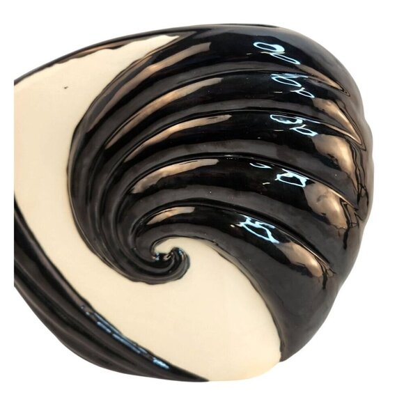 Decorative Ceramic Vase With Lady In Purple Hat Art Deco Style - Picture 4 of 7